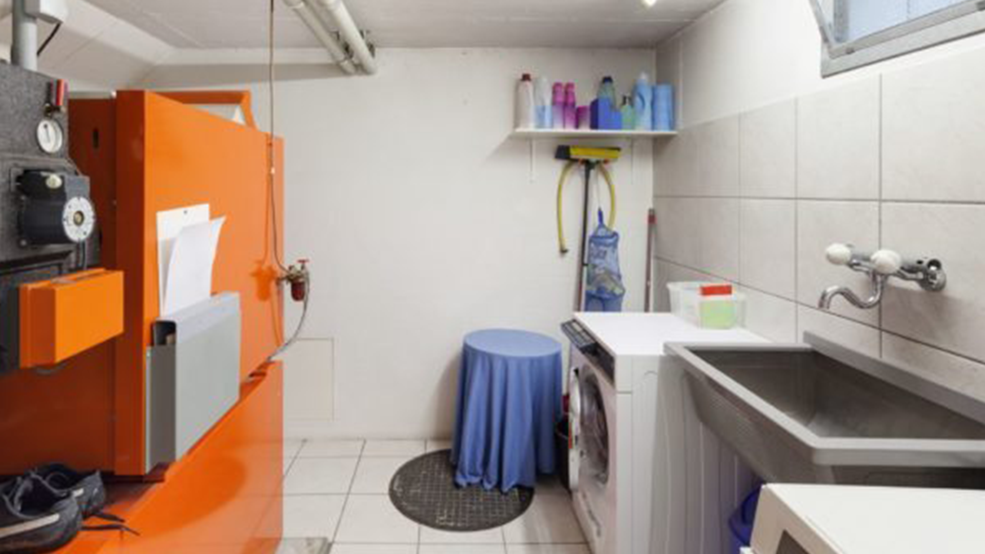Affordable anti-slip floor for laundry room
